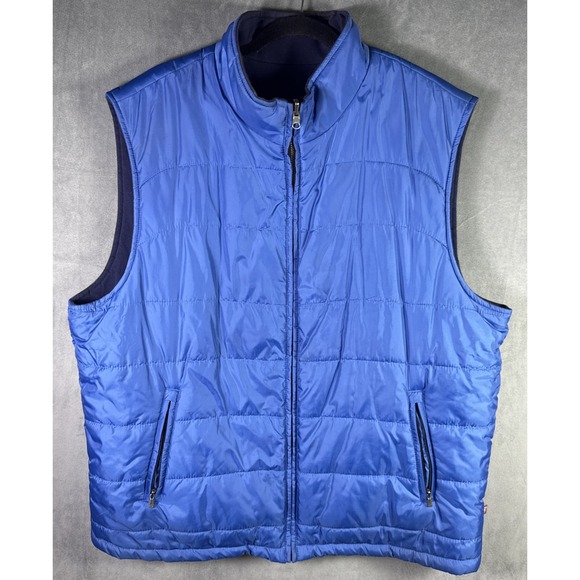 Brooks Brothers Reversible Puffer Vest Mens XXL Royal Blue Navy Quilted Classic‎ - Picture 1 of 13